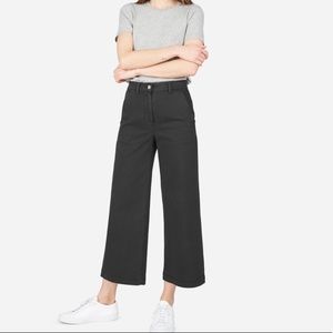 Everlane Black Wide Leg Cropped Jeans